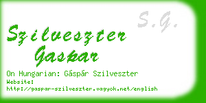 szilveszter gaspar business card